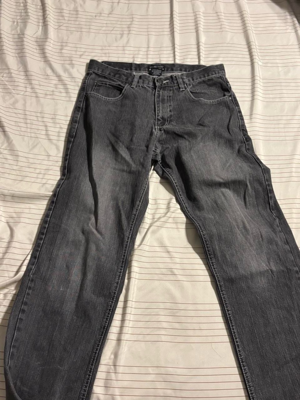 Men's Straight Charcoal Jeans - Classic Everyday Fit